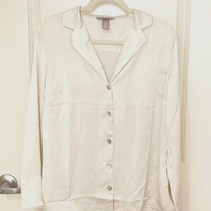 Silk button down blouse